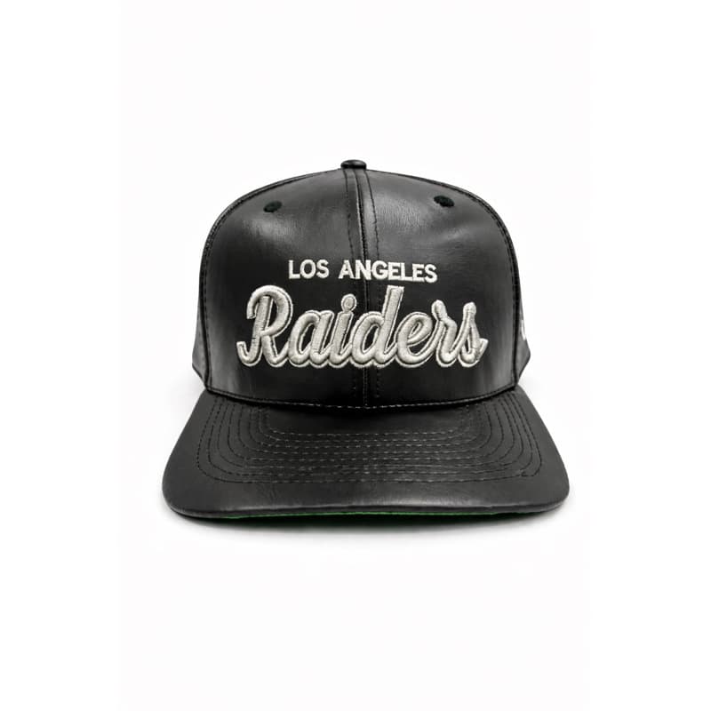 Boné Snapback de couro estilo Raiders Vintage anos 90 Bordado retrô