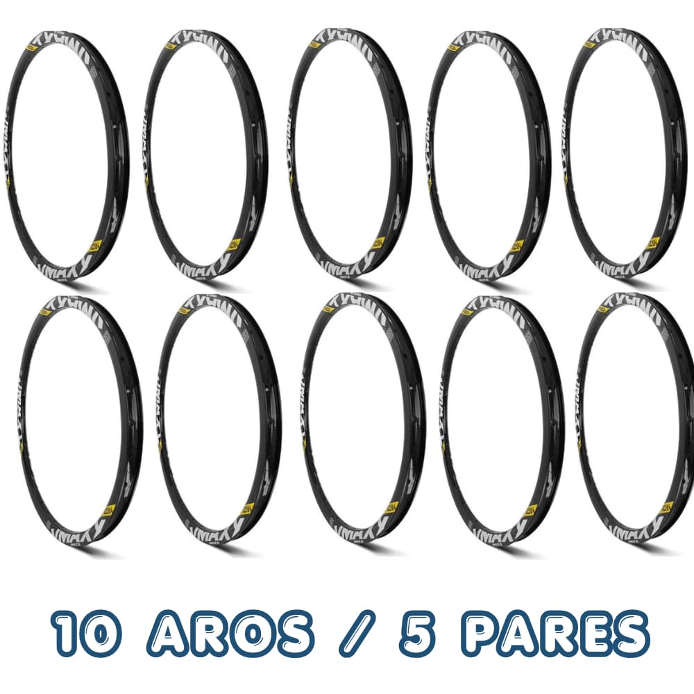 Kit Logista Bicicletaria ATACADO 5 Par de Aros 26 Vmaxx Vzan 10 Unidade de Aros 36F Freio a disco SL