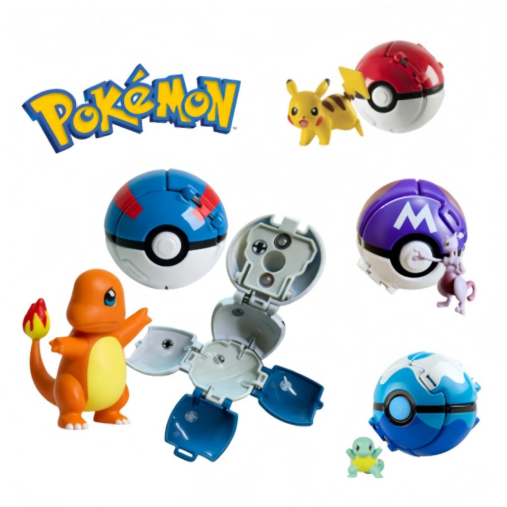 Pokébola Pokémon 7cm, PVC, Brinquedo Infantil, Ideal para Colecionadores e Jogadores de TCG