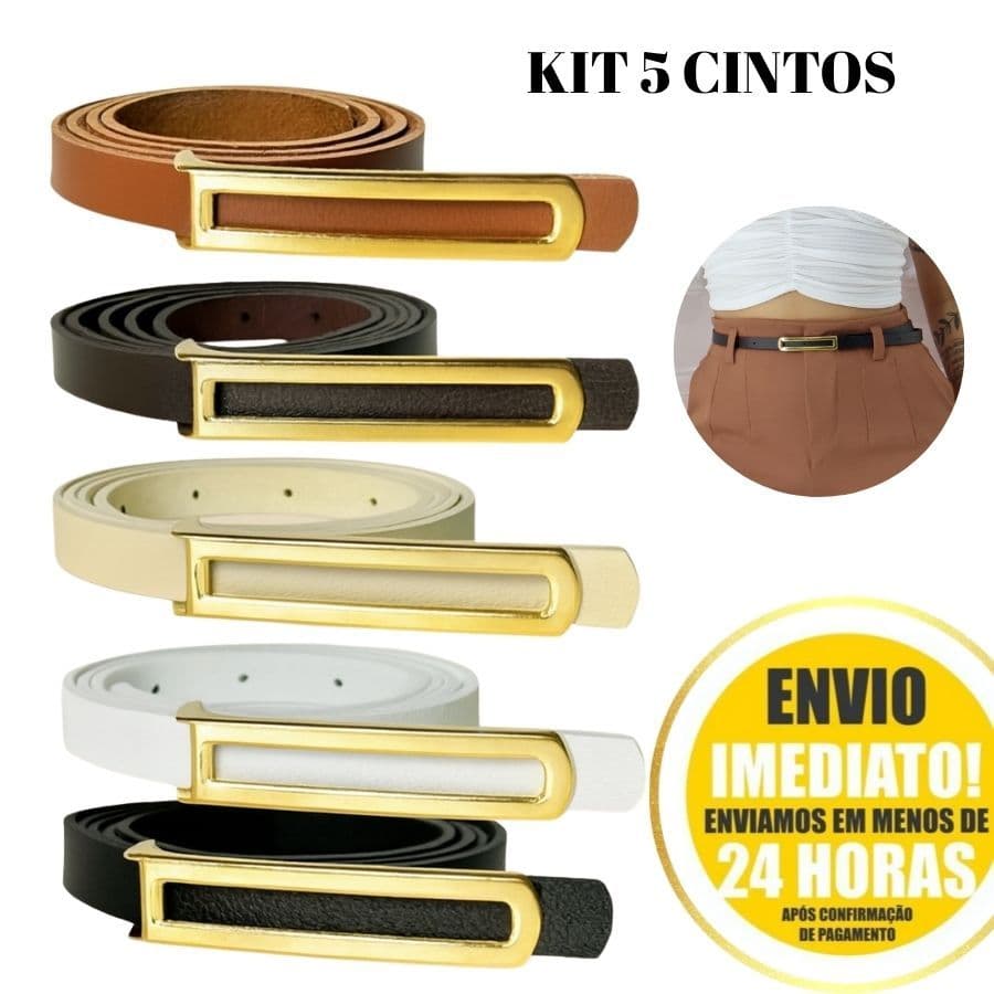 Kit Cinto Feminino Fino Da Moda 2027