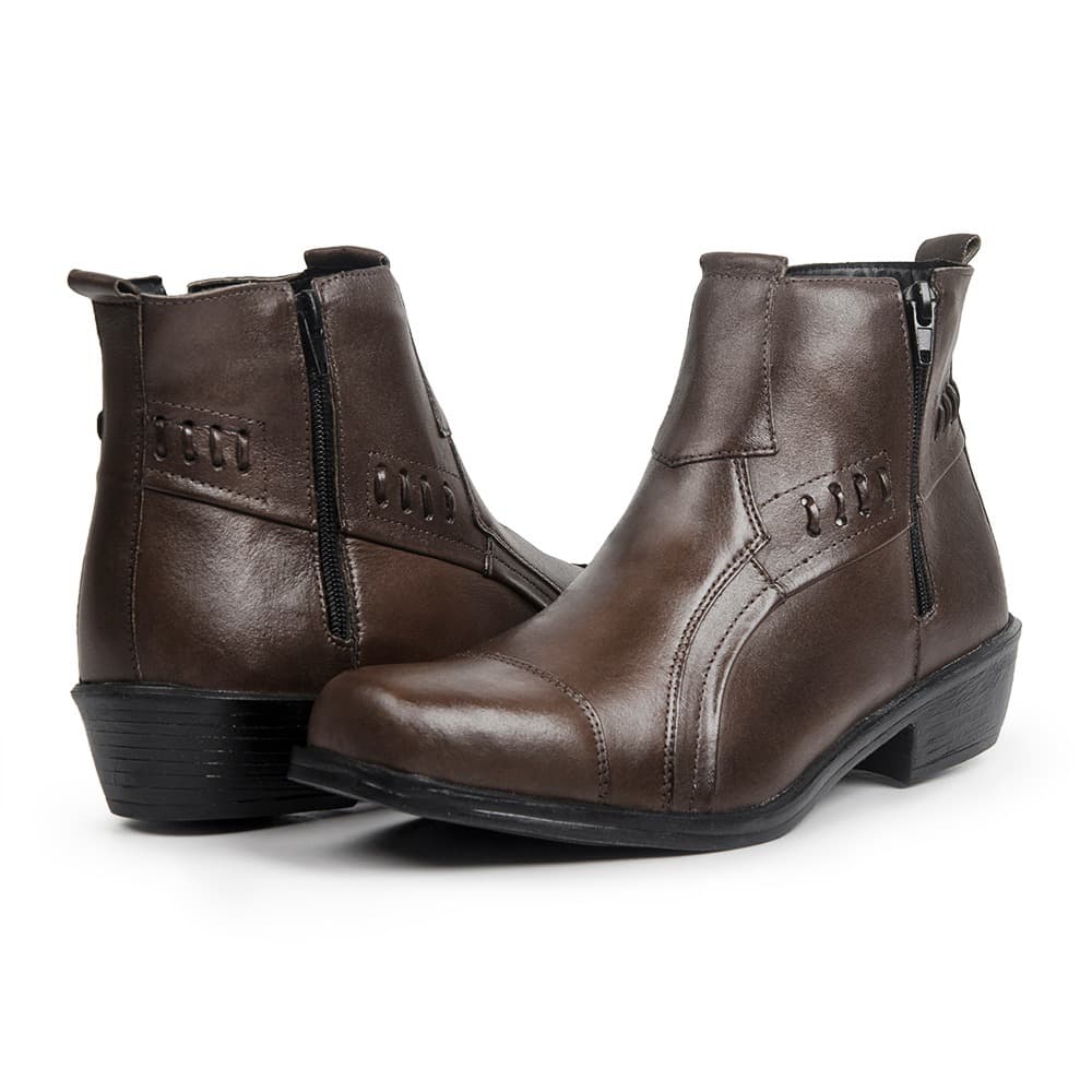Bota Coturno Botinha Masculino Elegante Casual Confortavel Estilo Moda Inverno Robusta Reforcada Adventure Tratorada Top