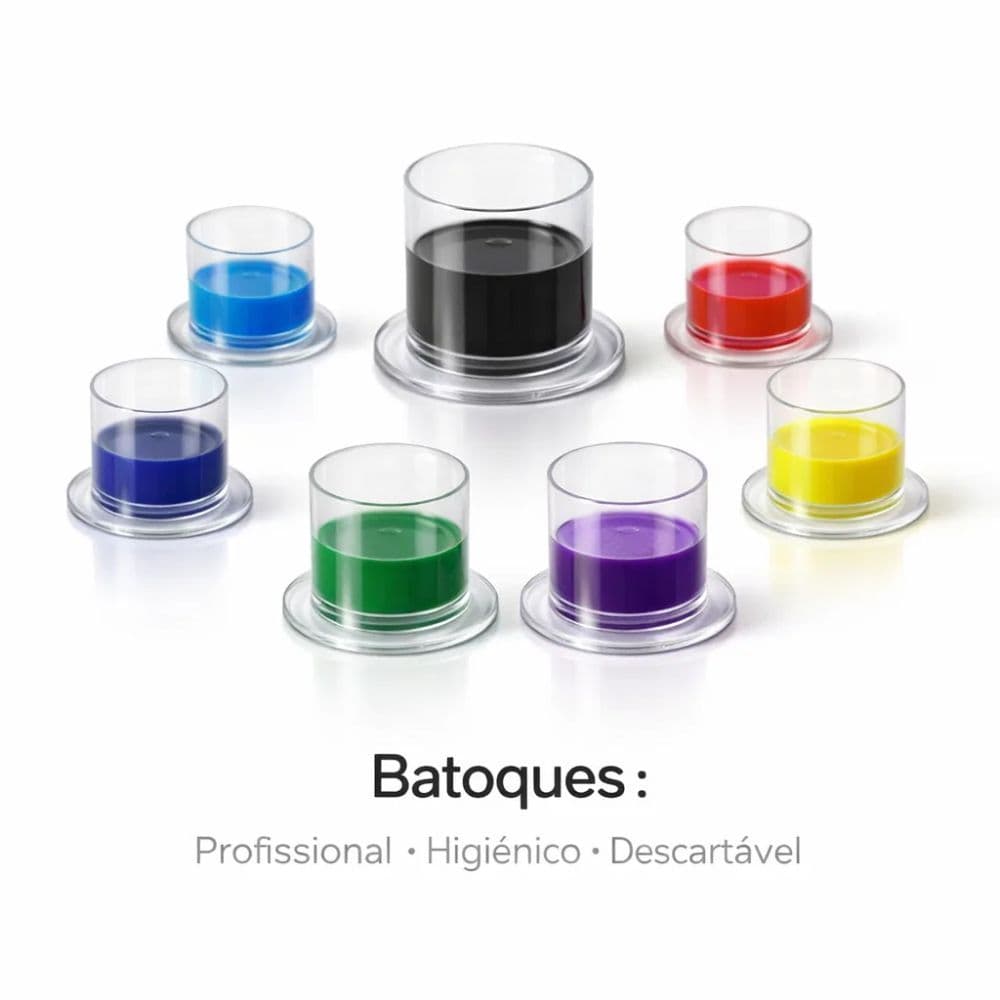 Batoque GRIPP TRANSPARENTE Para Tinta Tattoo Tatuagem P M G