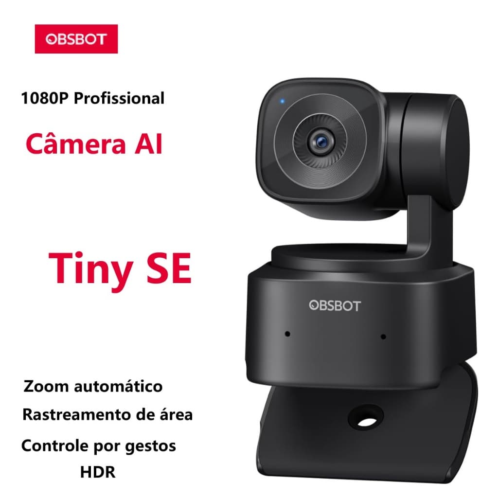 OBSBOT Câmera Ai Tiny SE 1080P Webcam Adequado Para e-Esports e Transmissões ao Vivo