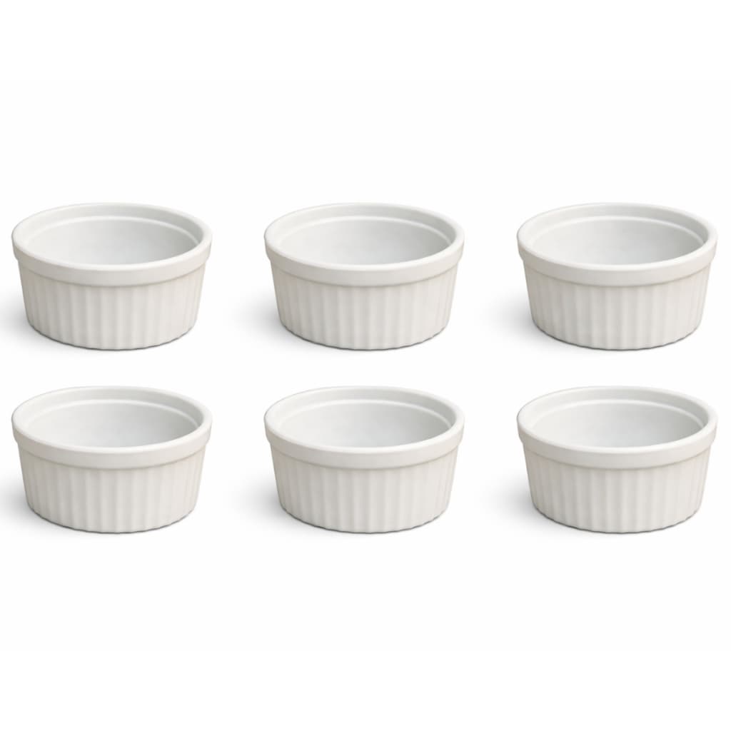 Ramekin Plástico 60ml Kit 6 Peças - Design Canelado Material Resistente Servir Molhos e Petiscos