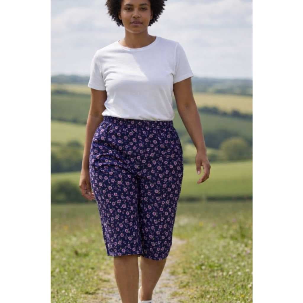 Bermuda Feminina Comprida Senhora Viscose Fresquinha
