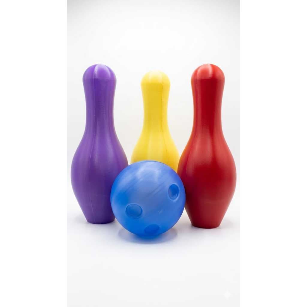 Jogo de Boliche Infantil Pinos 30cm e Bola Brinquedo Resistente Grande de Plástico Educativo Presente Criança Prendas
