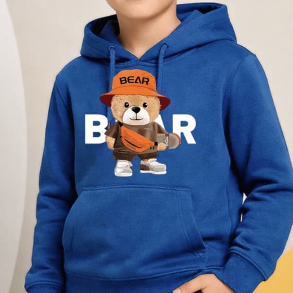 Moletom Canguru Bear Skate Divertido Confortável Maleável Casaco Despojado PREMIUM Casual Quentinho