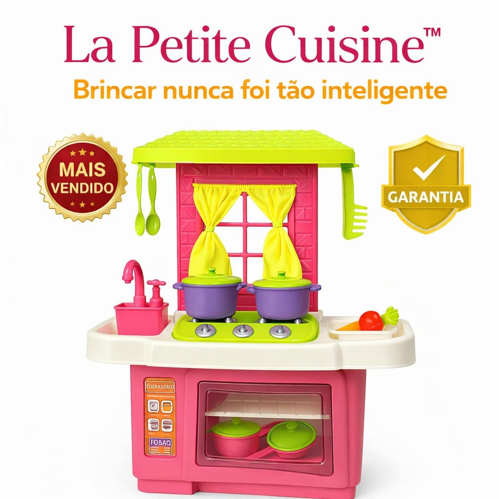 Cozinha Infantil Completa com Forno e Pia + Acessórios | Brinquedo Educativo Menina Menino 3+