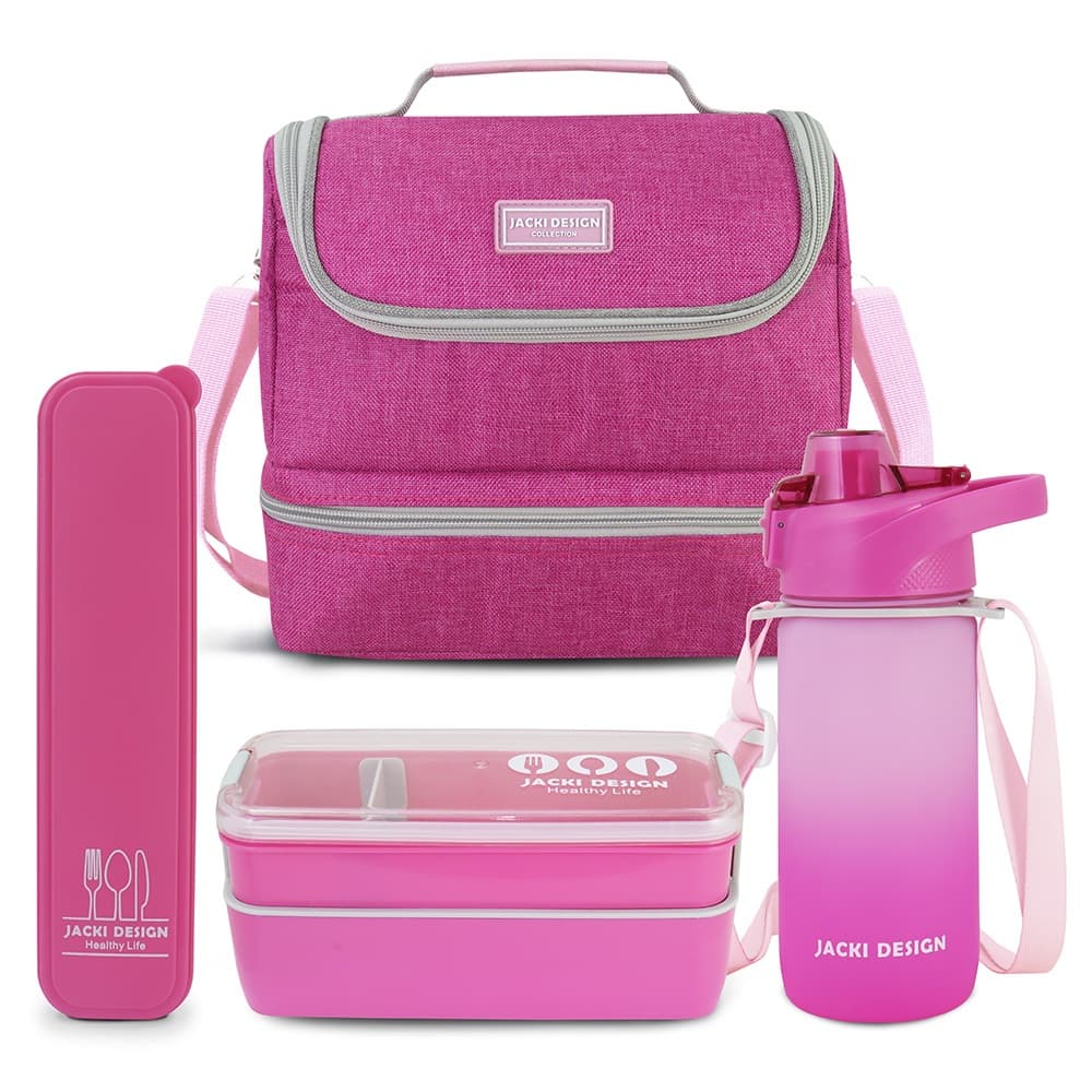Kit Fitness - BPA Free Garrafa + Marmita + Bolsa termica + Porta Talher