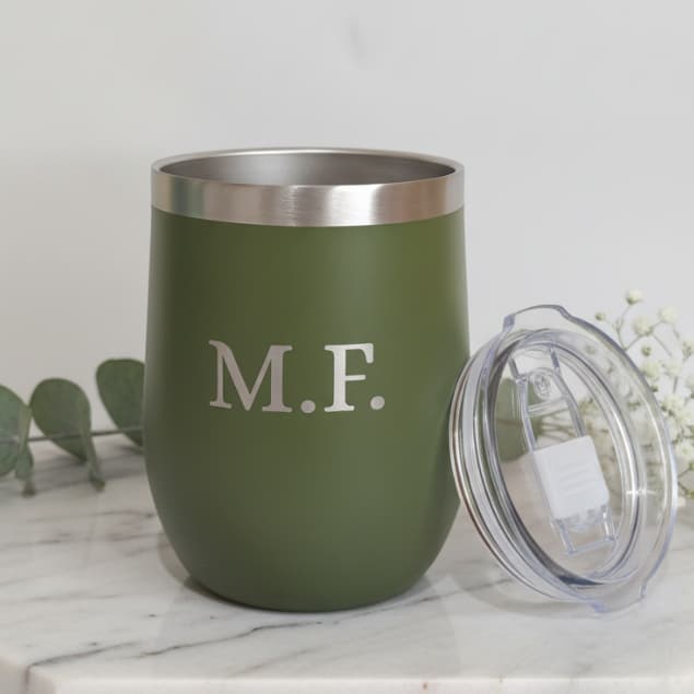 Copo Cuia Térmico 360ml Inox Verde Oliva Personalizado Laser