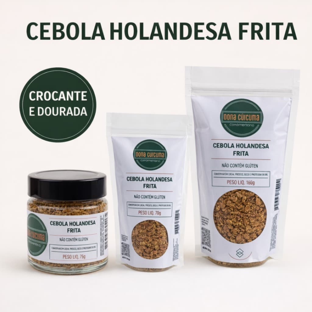 Cebola Frita Holandesa Porta Tempero Pote de Tempero Temperos Naturais e Especiarias