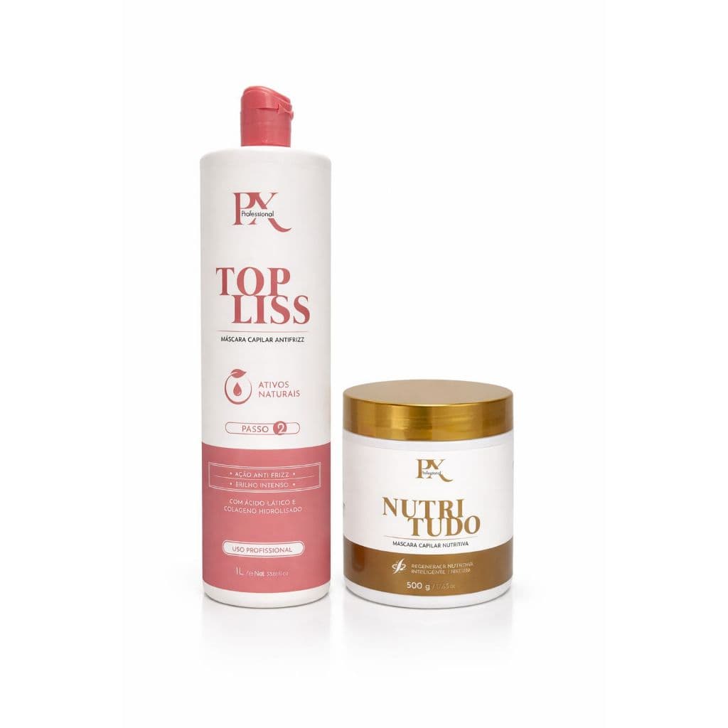 Realinhamento Top Liss 1l(passo 2) e Máscara Nutri Tudo 500gr PX Professional