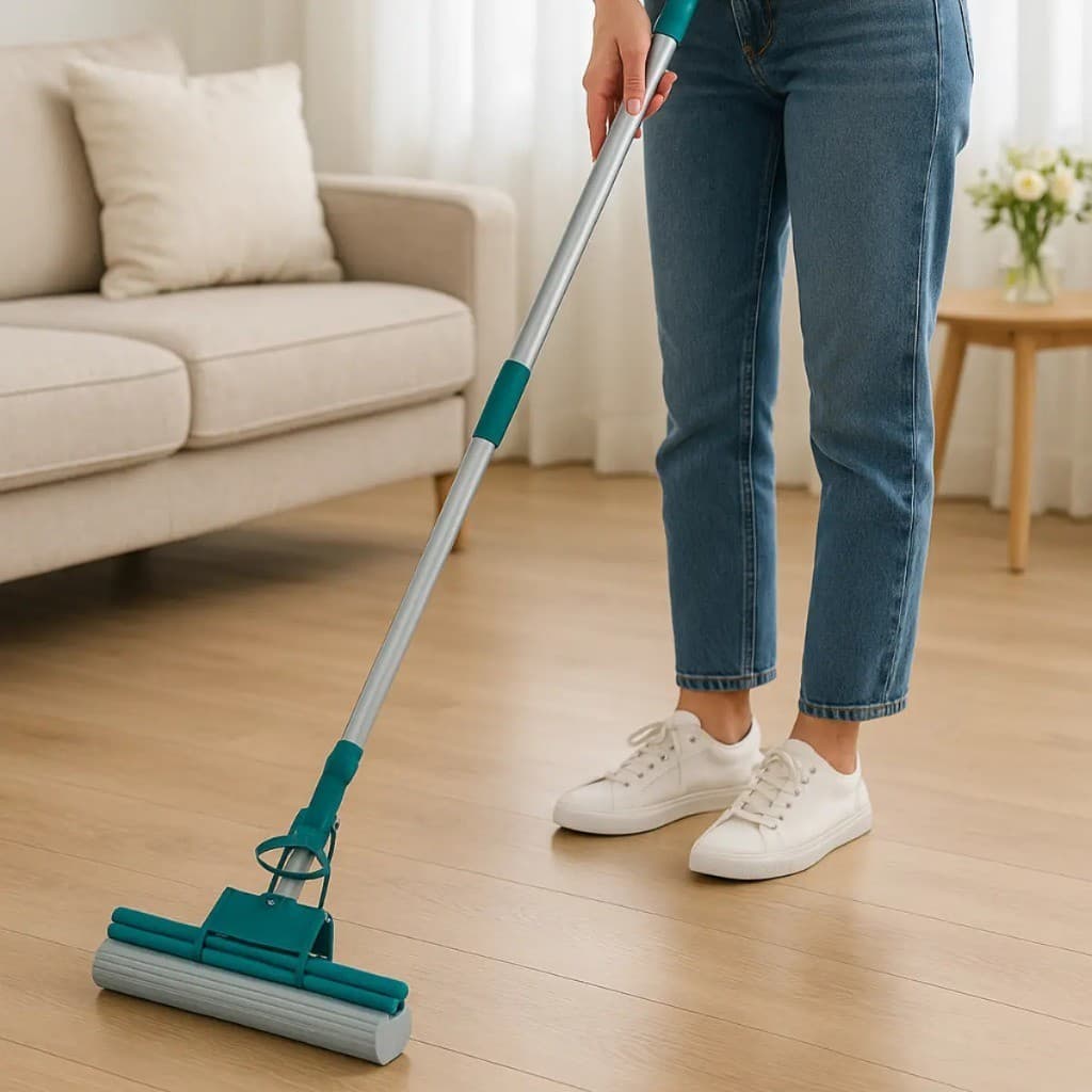 Mop 2 em 1 Esponja Mágica Limpeza Profunda Alta Absorção Substitui Rodo