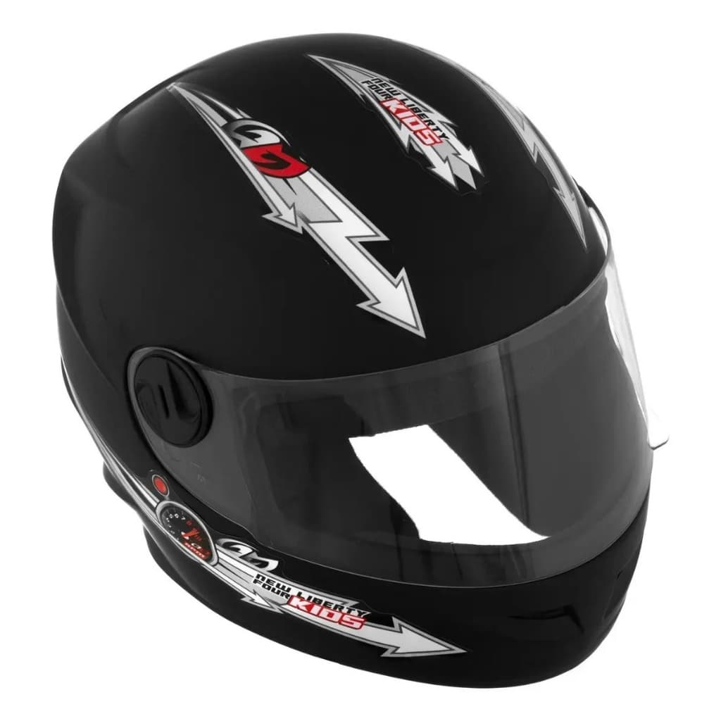 capacete infantil fechado new liberty kids preto PRO TORK