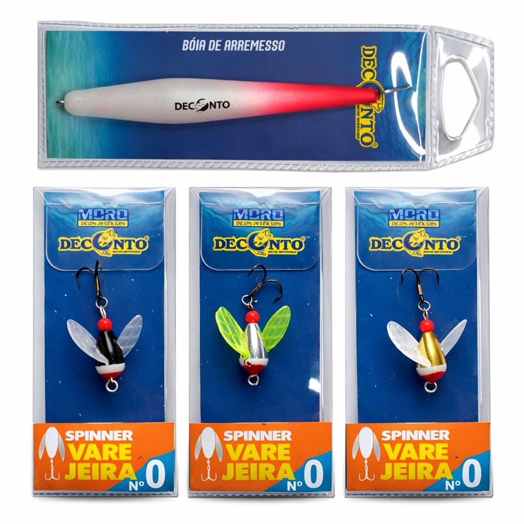 Boia De Arremesso + 3 Spinner Varejeira Nº0 - Isca Deconto