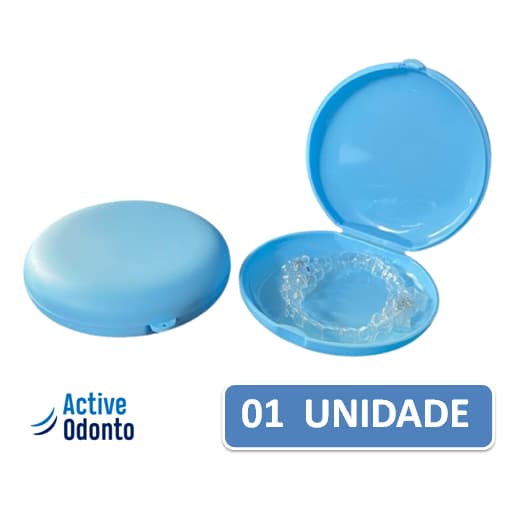 Caixa Active para Alinhadores e Aparelhos Ortodônticos - 1 Unidade  AZUL