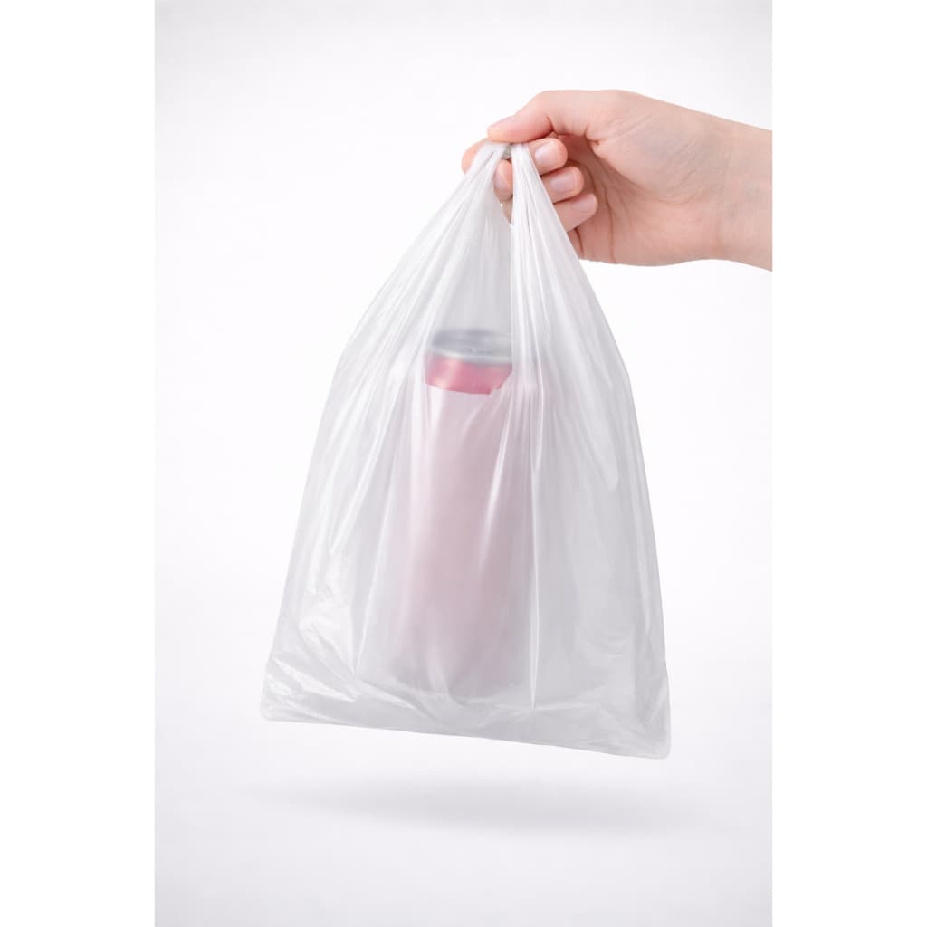 500 Sacolas Plásticas Brancas Mercado Delivery Doces Bolo Pote