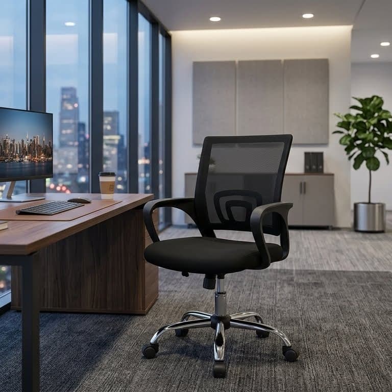 Cadeira Giratória Ergonômica com Tela Mesh e Ajustável - Ideal para Escritório
