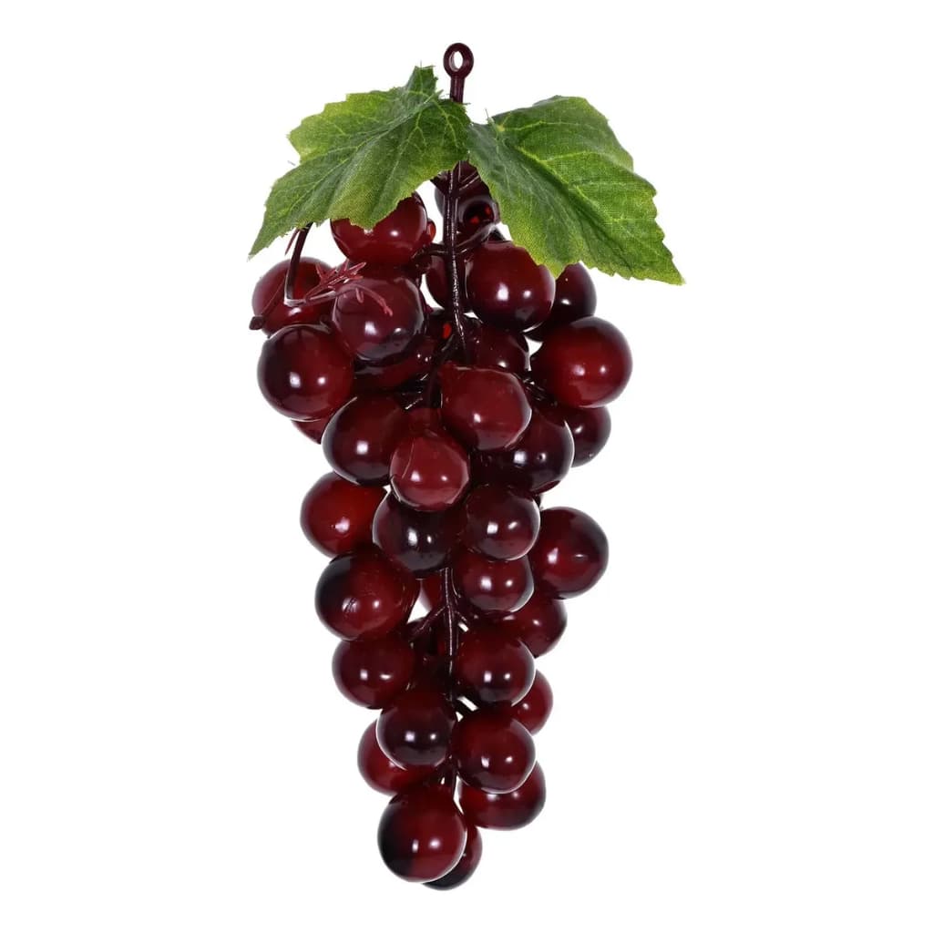 Cacho Uva Artificial Vermelha Realista Decorativa Fruteira Decoração Cozinha Vitrine