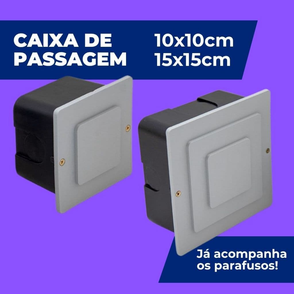 Caixa De Passagem Elétrica 10x10cm 15x15cm Organizador De Fios Plástico PVC