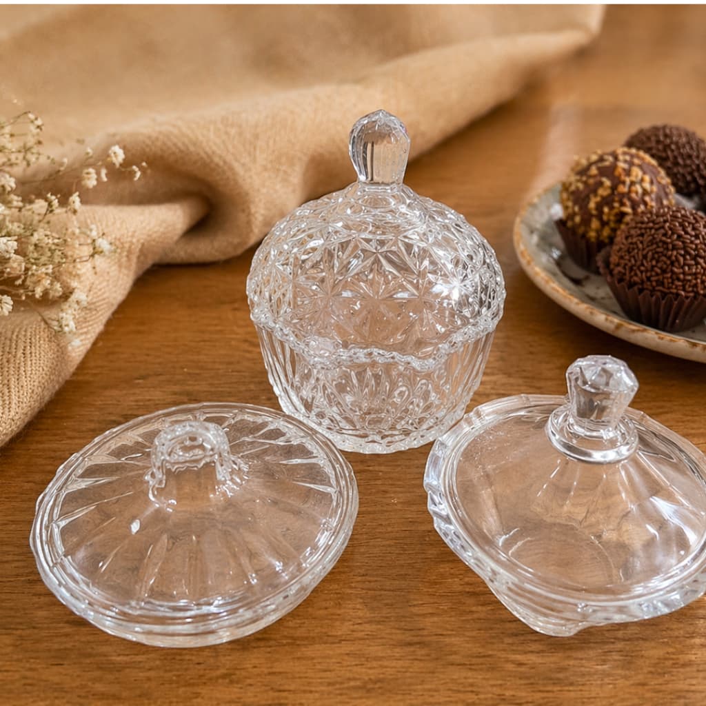 Bomboniere Transparente para Lembrancinhas – Potiche de Vidro Elegante