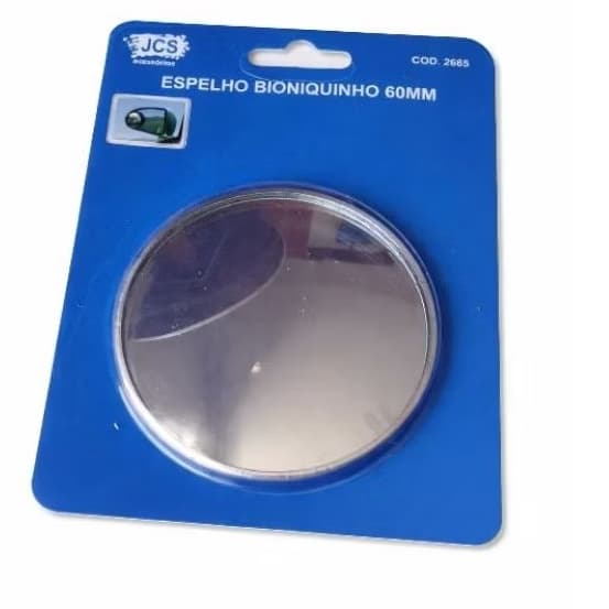 espelho auxiliar biônico 60mm para carros e utilitários 1 e 2 unidades (olho de gato) anti ponto cego