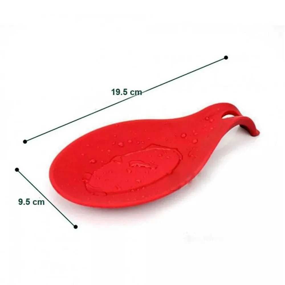 descanso para talheres silicone com alça e relevo