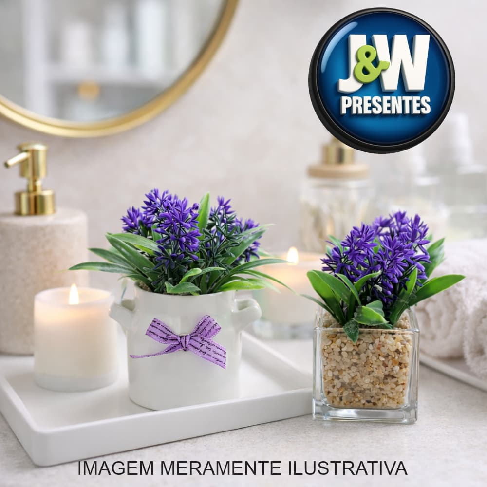 Vaso Decorativo com Planta Artificial -Arranjo de Flores para Decoração Banheiro Sala Cozinha Quarto