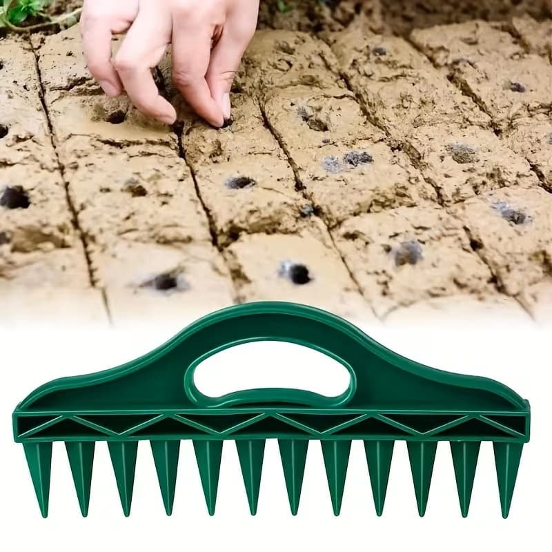 Rastelo Furador Manual Para Horta Caseira de Jardim Ferramenta Plantio Fácil Para Mudas E Sementes