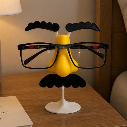 Porta Oculos Suporte Engraçado Bigodão