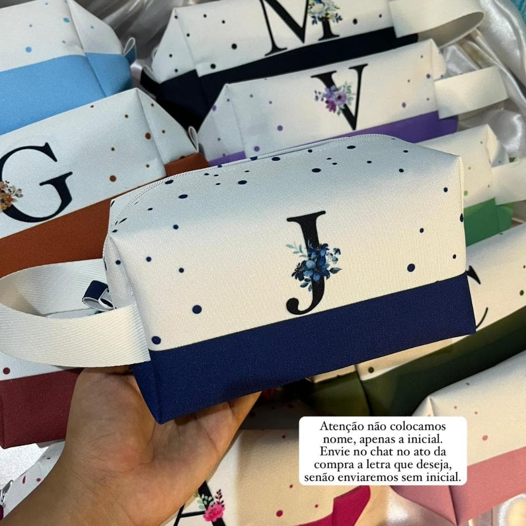 Necessaire Box M com ALÇA Personalizada c/ Nome, madrinha, presente, casamento, lembrancinha.
