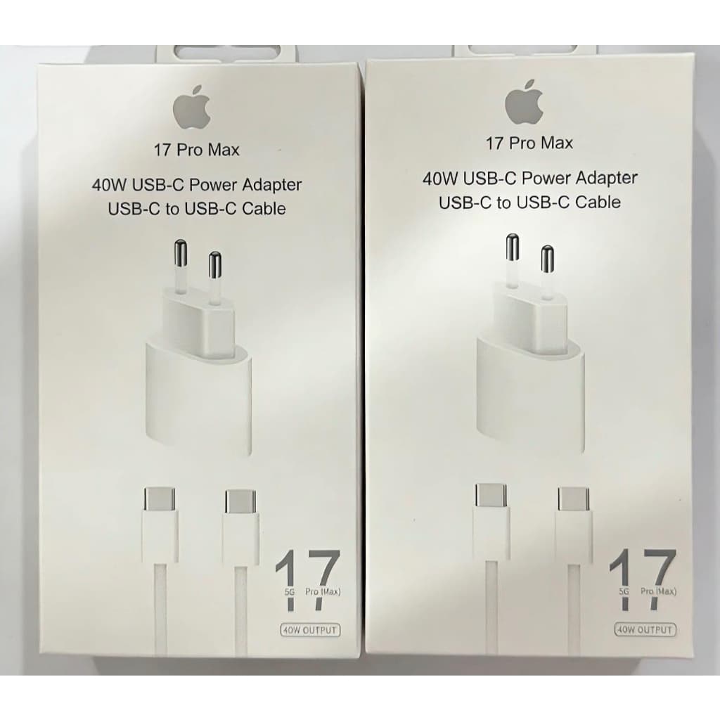 Carregador de iPhone 17 Pro Max Completo Fonte Carrregador (Compatível com 15 16)