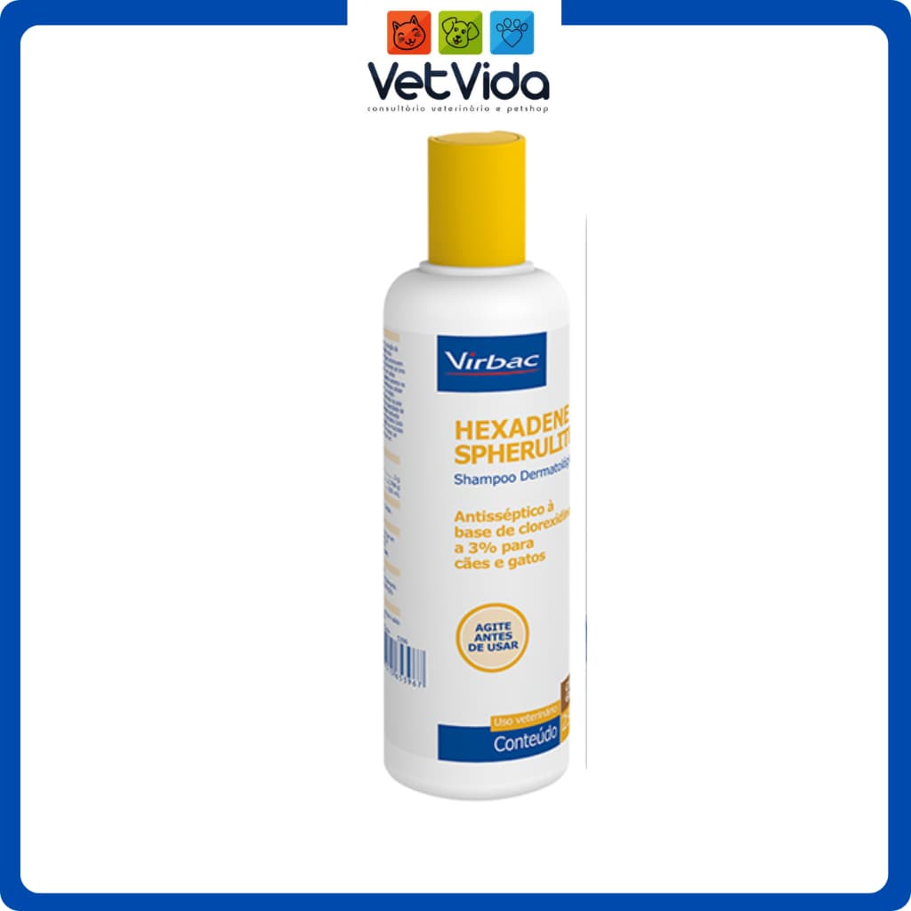 Shampoo Dermatológico Hexadene Spherulites 250ml Cães, Gatos 1 unidade.