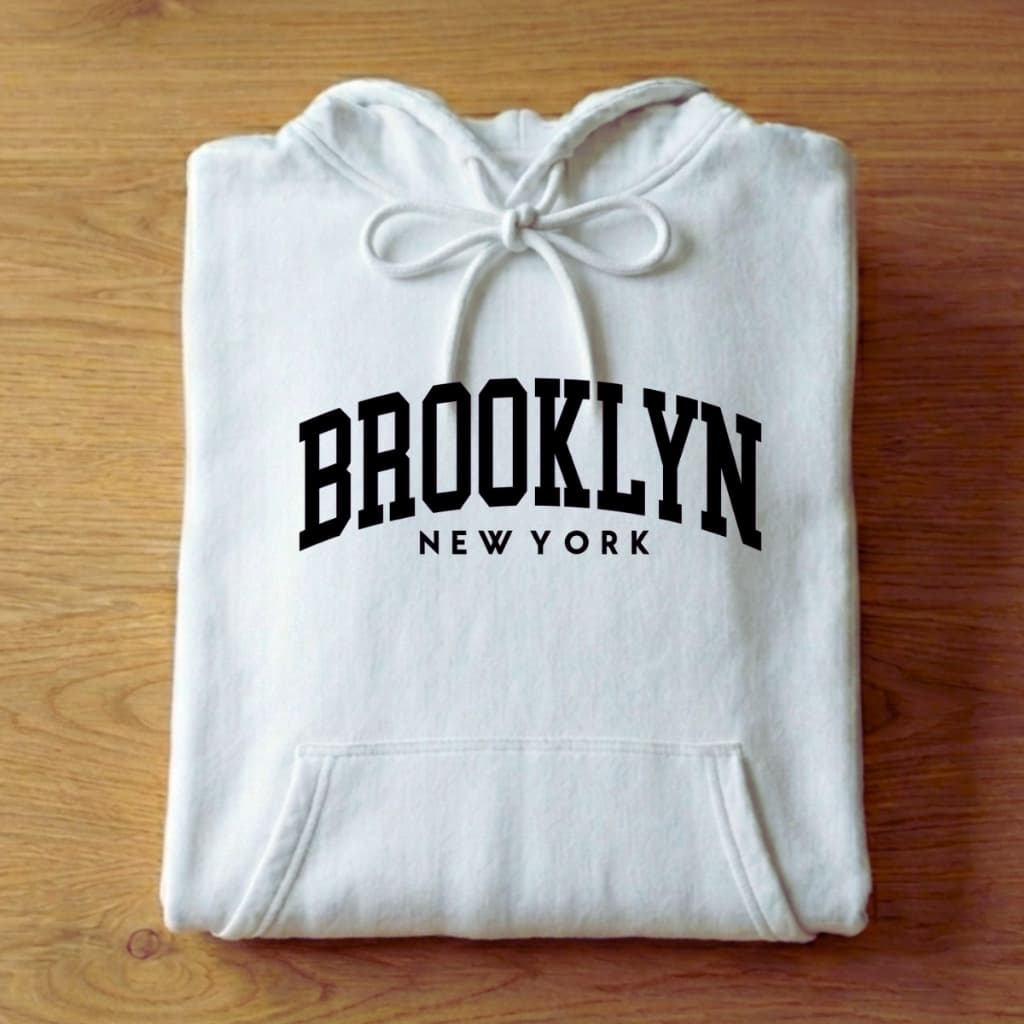 blusa de frio moletom masculino feminino inverno branco Streetwear casaco de frio blusão, brooklyn  capuz bolso