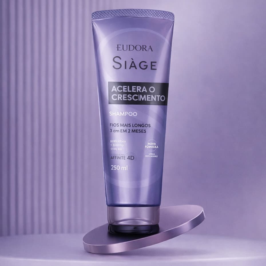 Shampoo Eudora Siáge Acelera Crescimento 250ml Fios Mais Longos