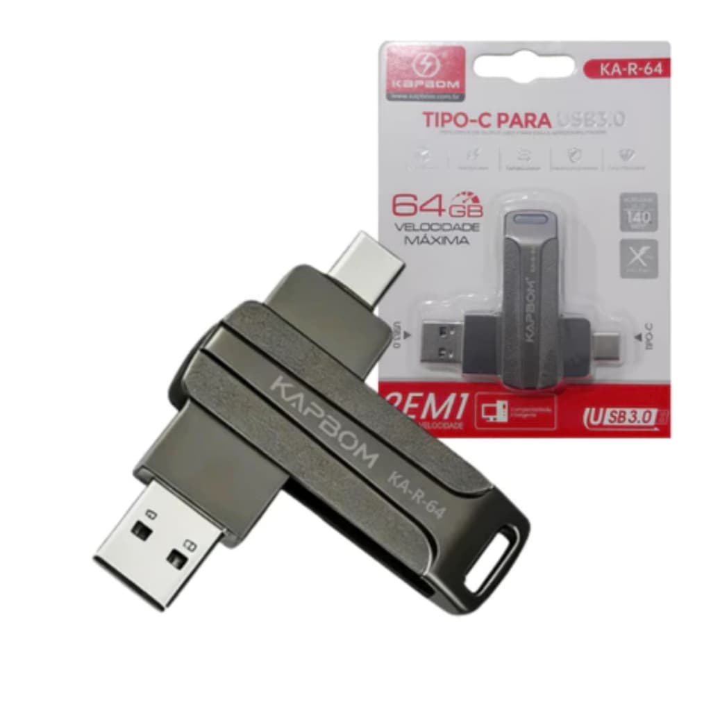 Pen Drive 64gb Tipo C Usb Celular Android E Pc Notebook