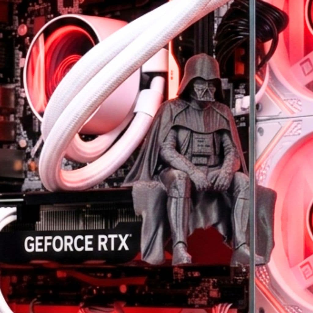 Boneco Darth Vader Star Wars Estatua Setup Gamer PC Estante Estilo Realista 10 cm