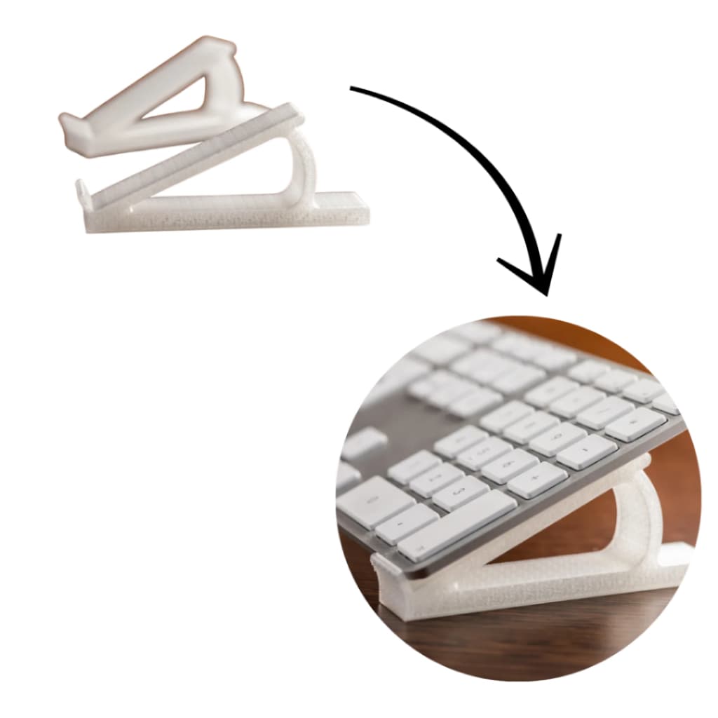 Base Para Teclado Inclinado Compacto Resistente Ideal Para Escritório
