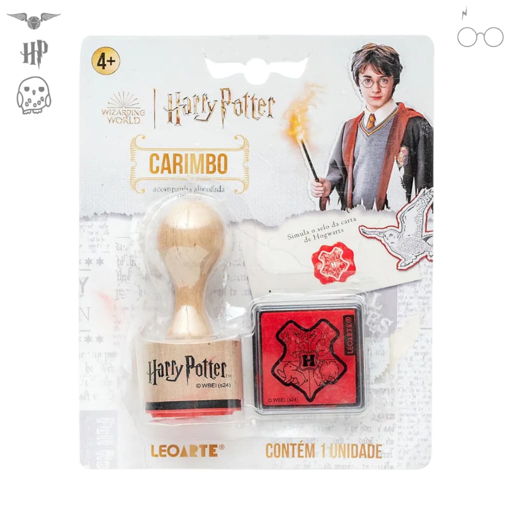 CARIMBO SELO CARTA HOGWARTS HARRY POTTER - BLISTER COM 1 CARIMBO + 1 ALMOFADA