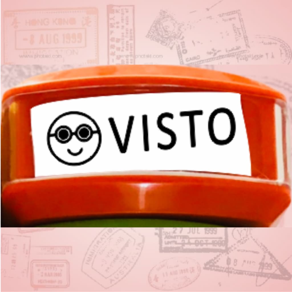Carimbo Automático Pedagógico VISTO - EMOJI