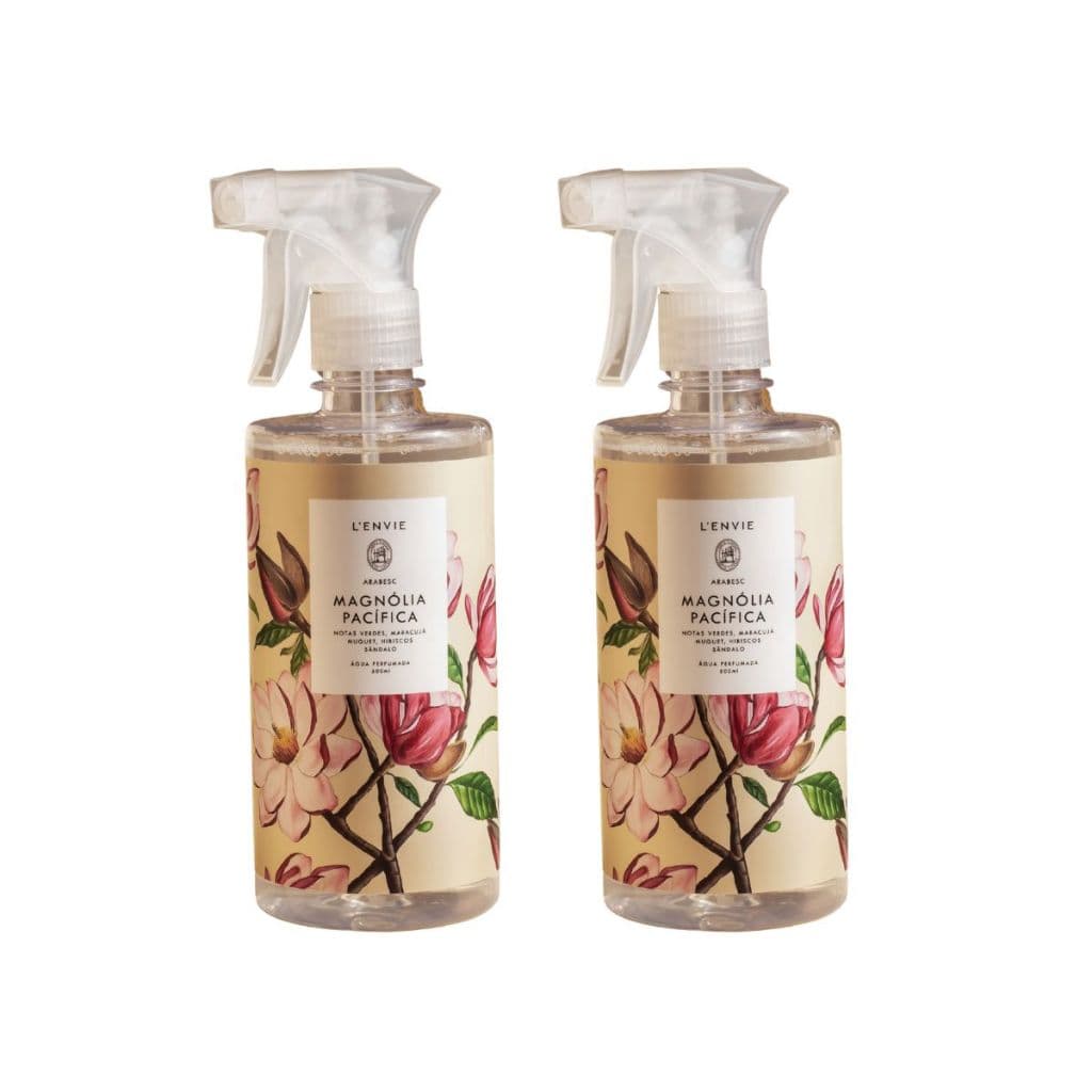 Água Perfumada Lenvie Magnólia Pacífica 500ml Kit 2 Unids