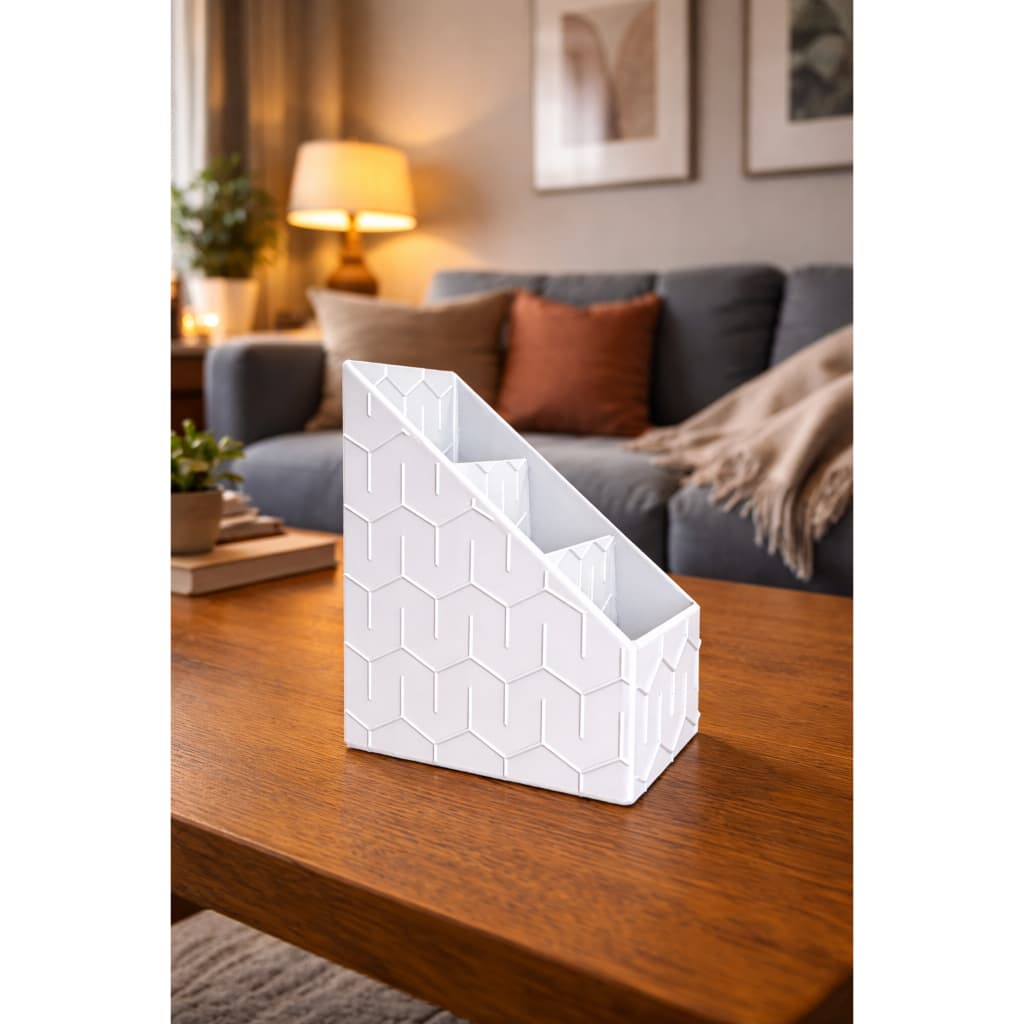 Suporte Organizador de Controle | Design Moderno - Porta Controle 3 Divisórias Organização Sala TV