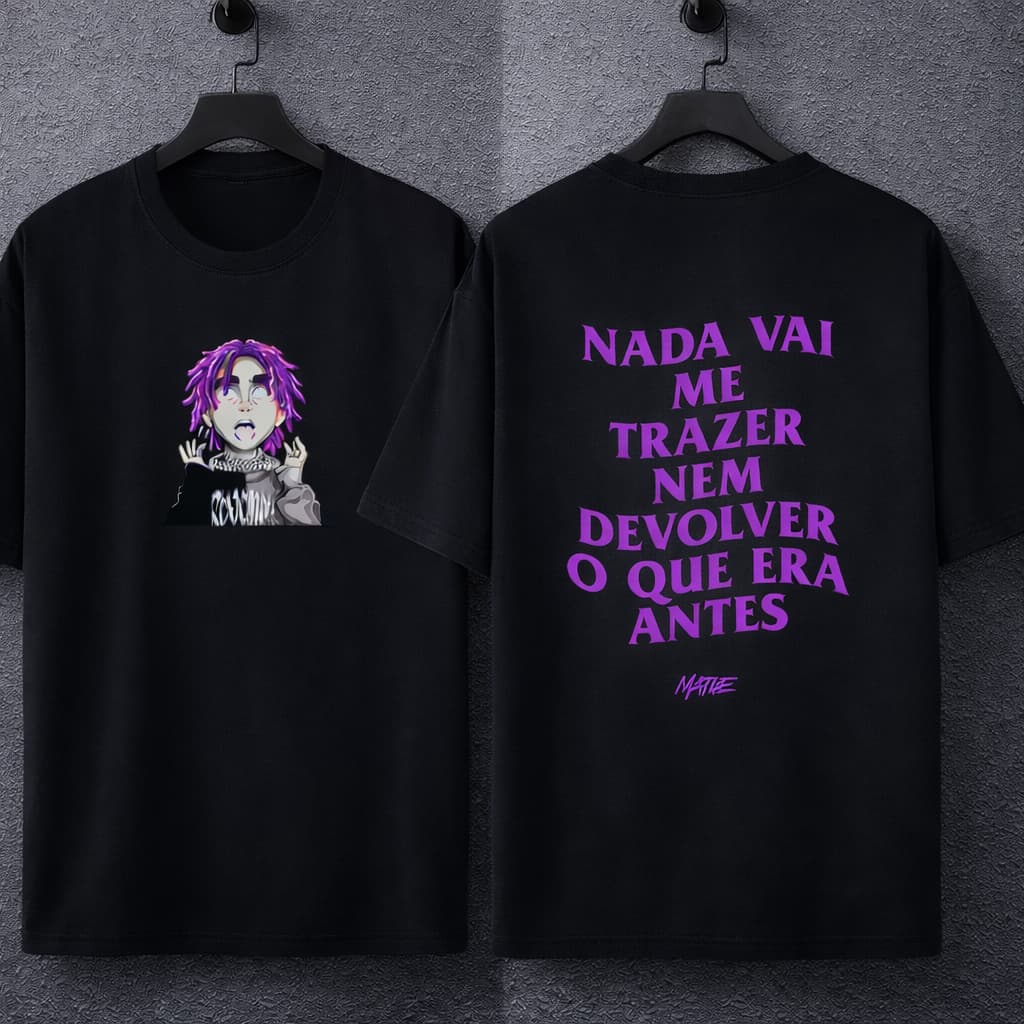 Camiseta matue Basica Slim Cantor Trap Matue Frase Confortavel Premium Unissex Algodao 30.1