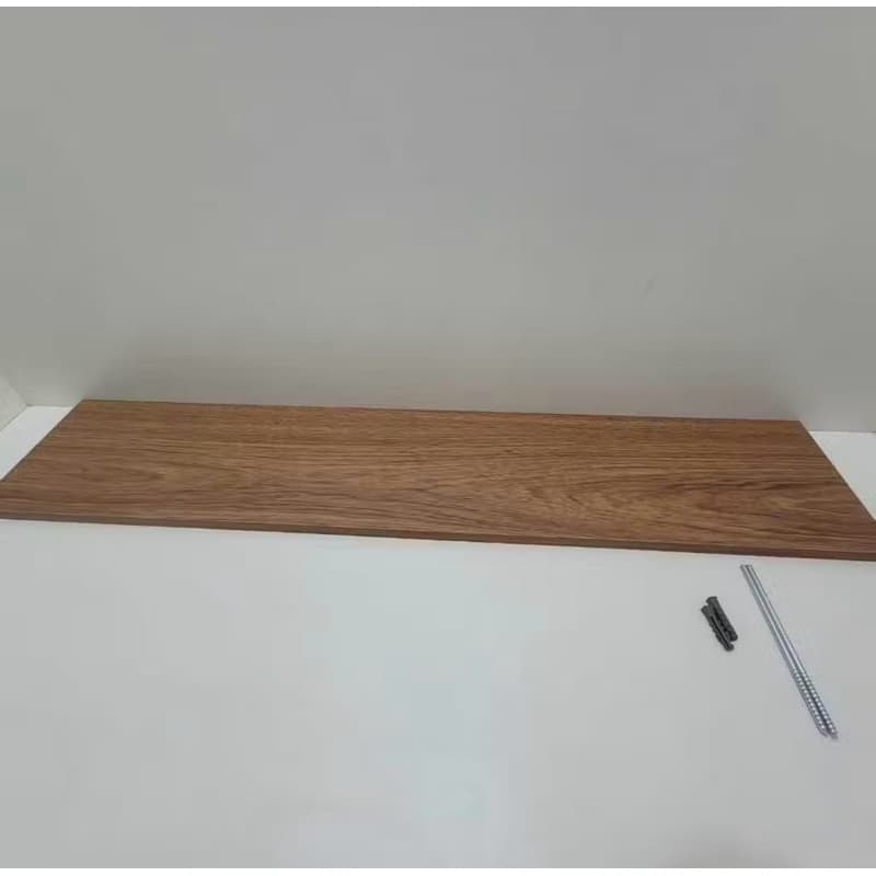 prateleira em mdf louro freijo 68x20cm em mdf 15 mm amadeirado suporte invisivel