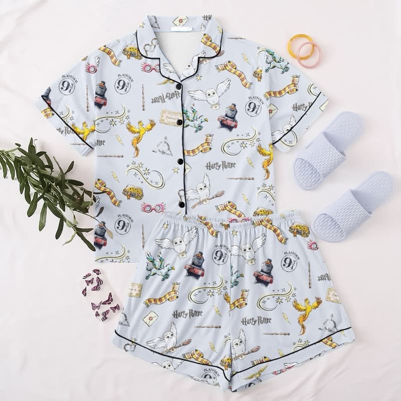 Pijama Infantil e Adulto Baby Doll Americano Harry Potter