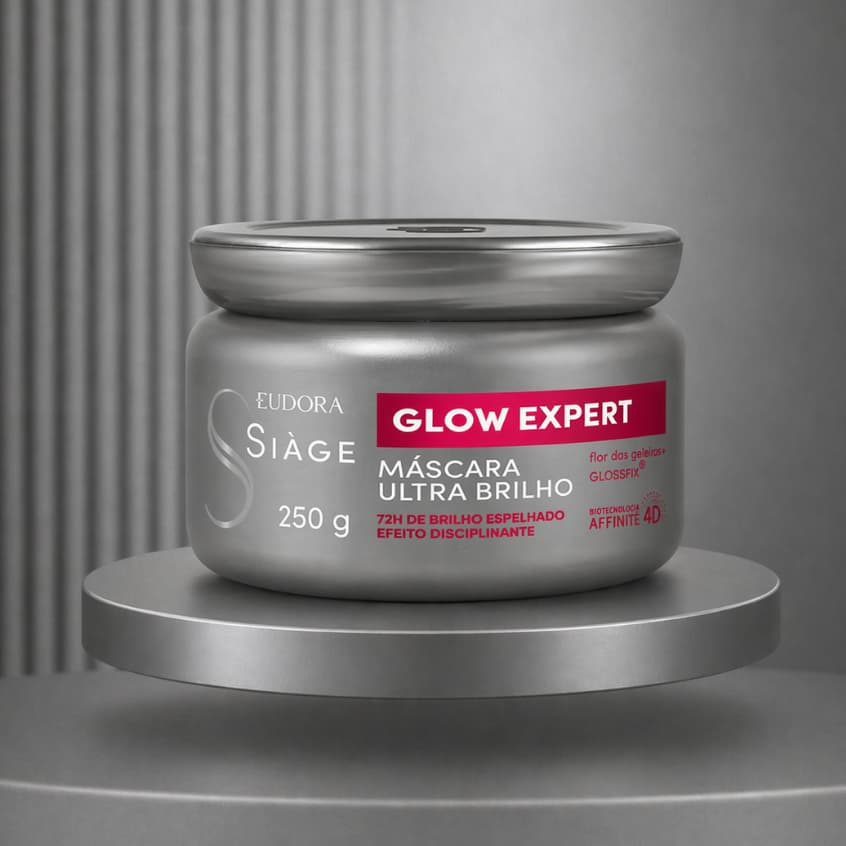 Máscara Capilar Ultra Brilho Eudora Siàge Glow Expert 250g Cronograma