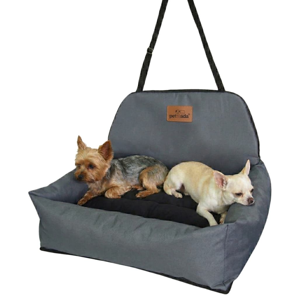 Cama Assento Transporte Para 2 Pets Juntos no Carro Cães Gatos