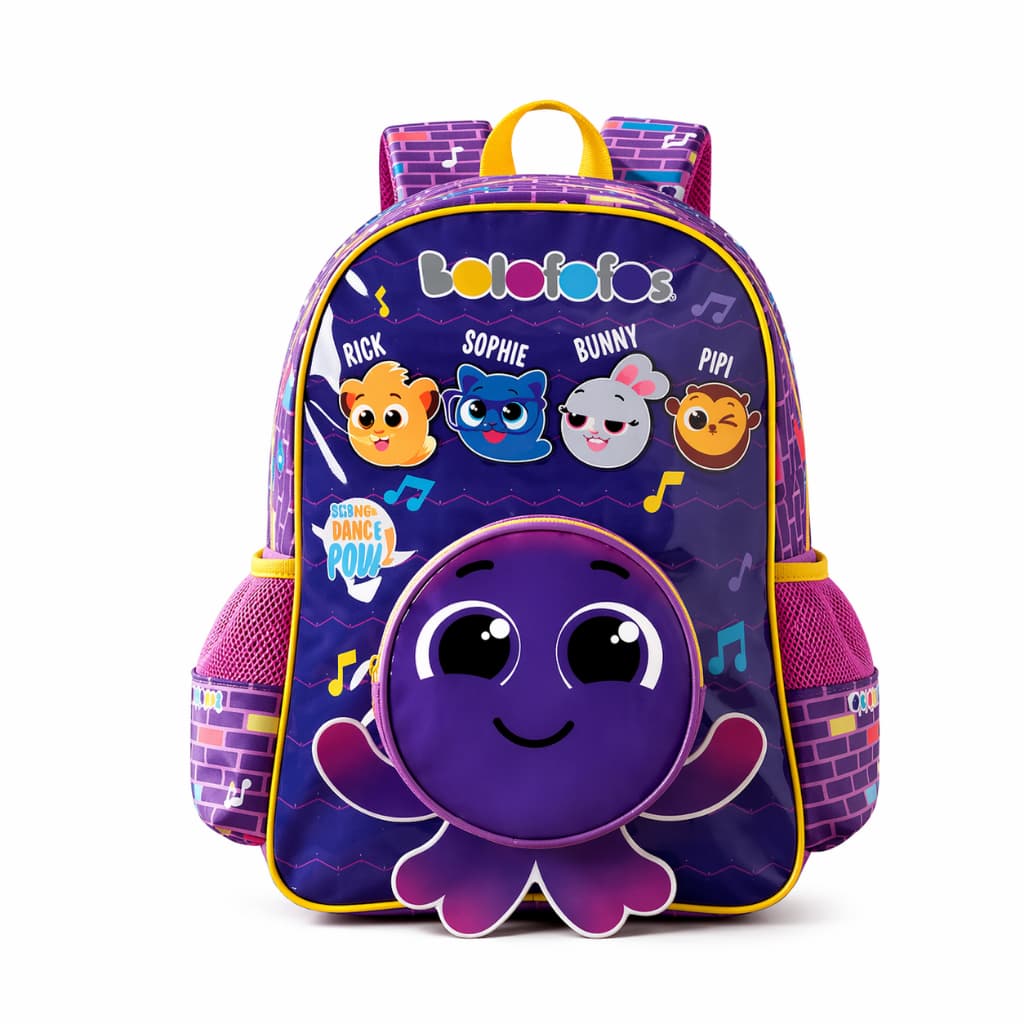 Mochila Infantil Grande Costas Menina Menino - BOLOFOFOS - Clio - Roxa