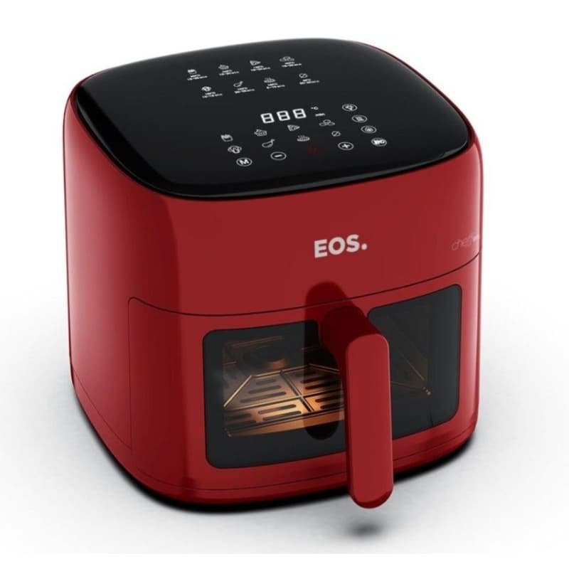 🌈🇮🇱✡🇧🇷 LINDA AIR FRYER EOS VERMELHA (EAF60V) 6,2L 1500W 127V.