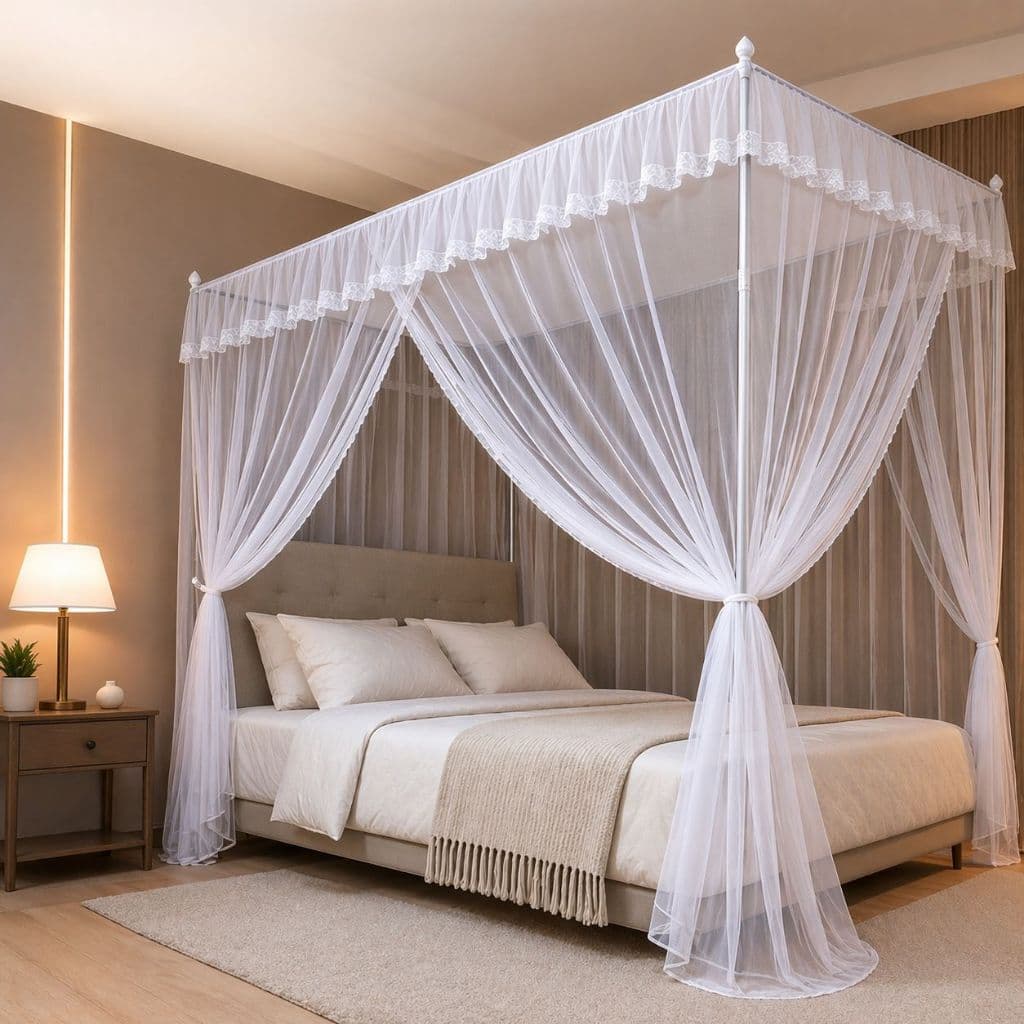 Mosquiteiro Casal Palácio Completo Com Armação Casa Linda